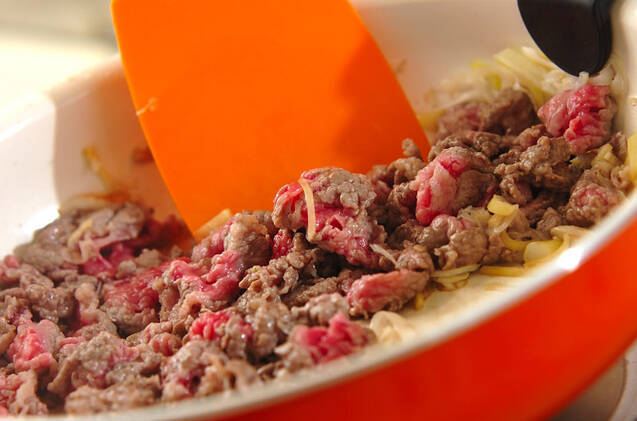 牛肉の甘辛みそ炒めの作り方の手順6