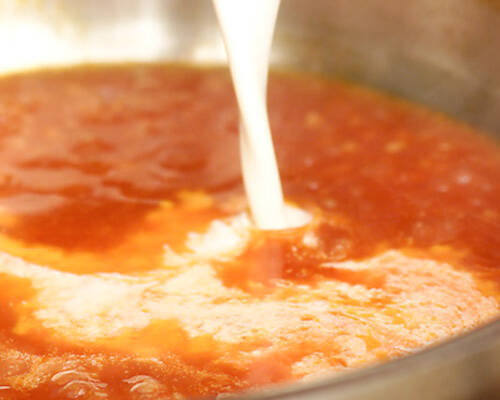 生ウニのスープスパゲティの作り方の手順3