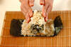 くまさんデコ巻き寿司の作り方の手順6