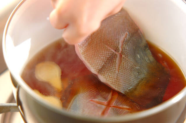 味がしみてる！カレイの煮付け豆腐添えの作り方の手順5
