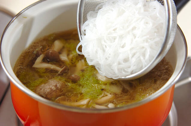 豚肉団子のスープの作り方の手順4