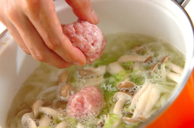 豚肉団子のスープの作り方の手順3