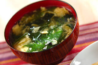 ホウレン草のかきたま汁