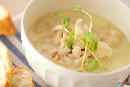 タラのホワイトスープ