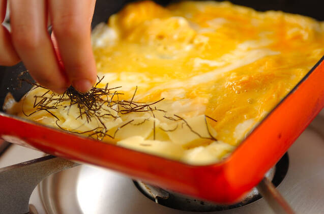 のりチーズの卵焼きの作り方の手順2