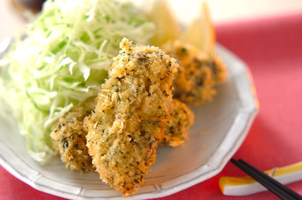 カキのチーズ衣揚げ