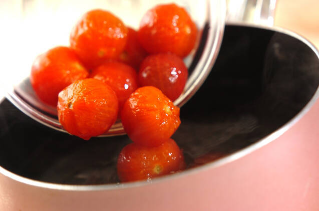 【卵・乳製品・小麦粉を使わないおやつ】プチトマトのコンポートの作り方の手順2