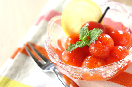 【卵・乳製品・小麦粉を使わないおやつ】プチトマトのコンポート