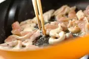 鶏むね肉のクリームパスタの作り方3