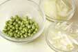 エンドウ豆のポタージュの下準備1
