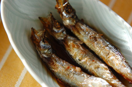 揚げシシャモの甘酢漬け