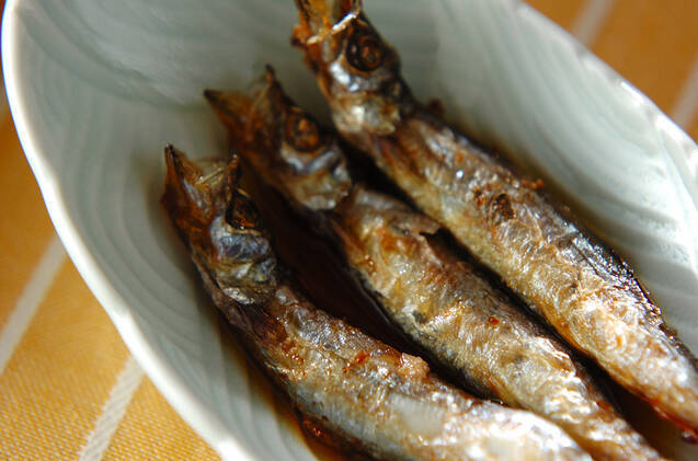 揚げシシャモの甘酢漬け