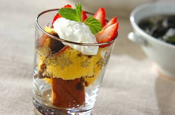 マスカルポーネとイチゴのデザート