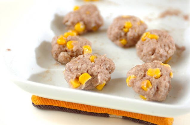 コーン団子の作り方の手順2