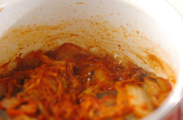 サバのキムチ煮の作り方の手順2