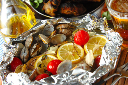 干物でアクアパッツァ