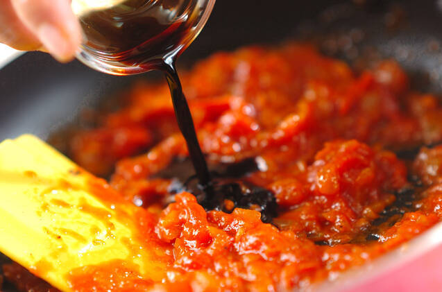 ラビオリ風トマトソースがけの作り方の手順1
