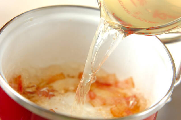 小松菜のゴマみそ汁の作り方の手順3