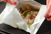 白身魚と野菜の紙包み焼きと焼きおにぎりの作り方6
