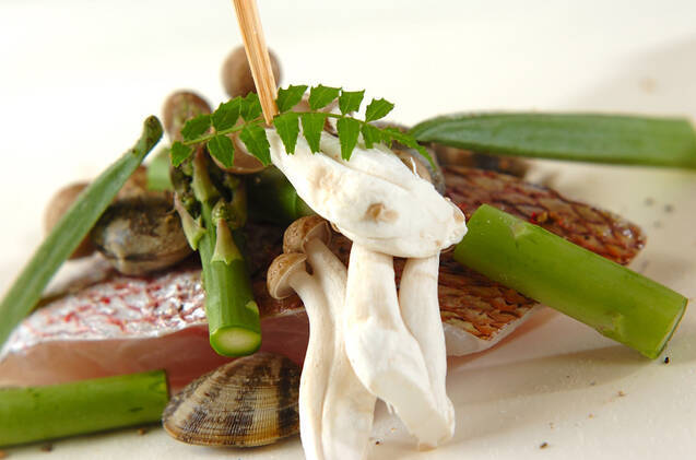 白身魚と野菜の紙包み焼きと焼きおにぎりの作り方の手順3