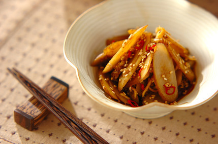 ゴボウのゴマしょうゆ漬け