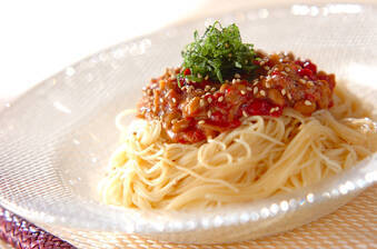 アッサリ梅納豆パスタ