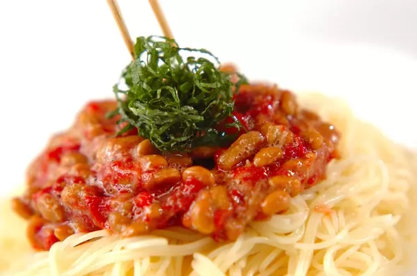 アッサリ梅納豆パスタの作り方3