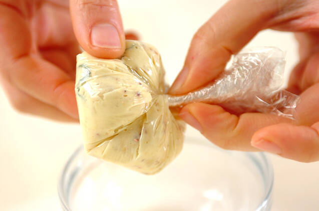 ポテトサラダ茶巾の作り方の手順1