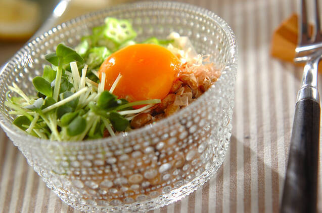 オクラと納豆の混ぜまぜサラダ