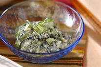 キュウリのマヨマスタード和え