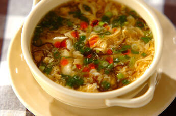 もずくのサンラータン風スープ