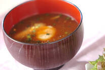 温泉卵の赤だし