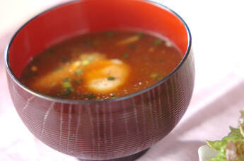 温泉卵の赤だし