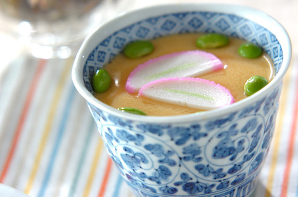 枝豆入り冷製茶碗蒸し