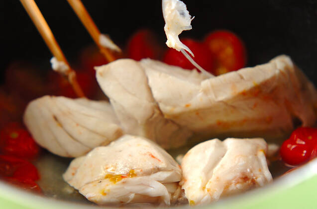 スズキとプチトマトのパスタの作り方の手順2