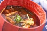 エノキと油揚げのみそ汁
