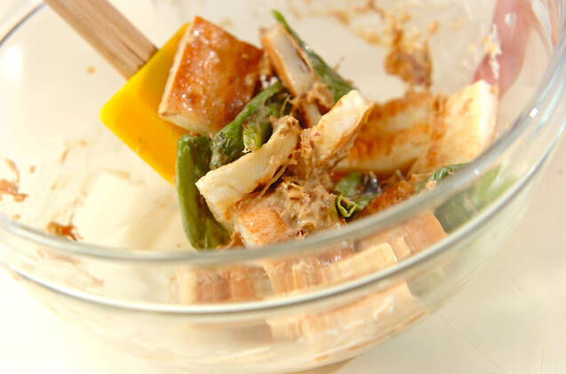 ハンペンのおかかマヨ和えの作り方の手順3