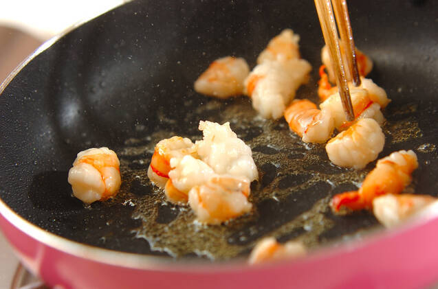 エビと大根の卵焼きの作り方の手順4