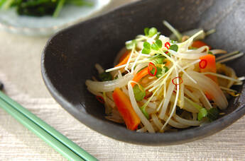 モヤシの甘酢炒め