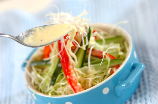 せん切り野菜のサラダの作り方の手順5