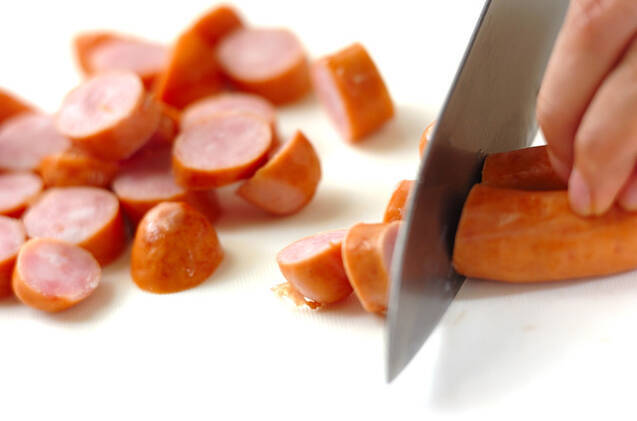 ソーセージのベジパンの作り方の手順1