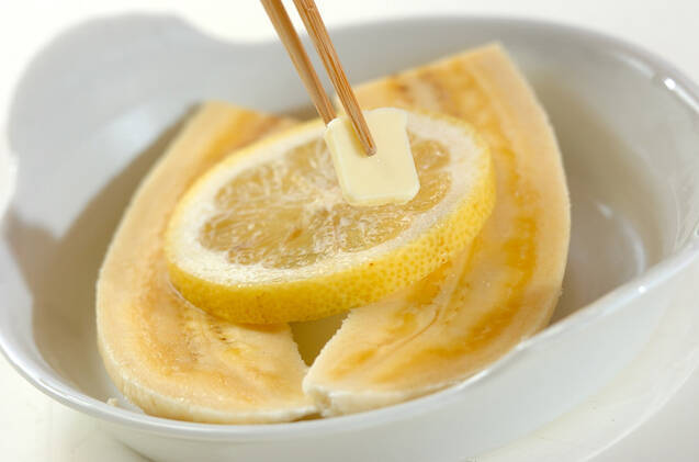 トースターで焼きレモンバナナの作り方の手順3