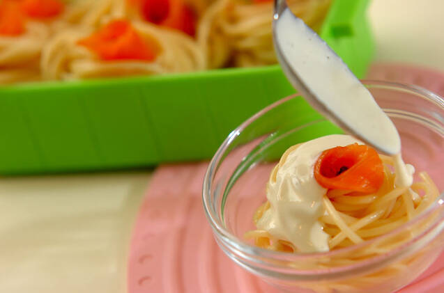 くるくるパスタとレモンクリームソースの作り方の手順5