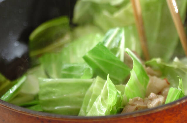 鶏とキャベツのパスタの作り方の手順3