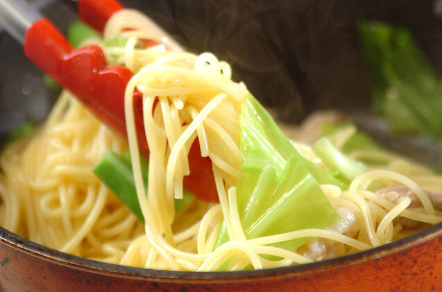 鶏とキャベツのパスタの作り方の手順4