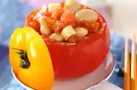 豆サラダのトマトカップ