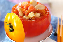 豆サラダのトマトカップ