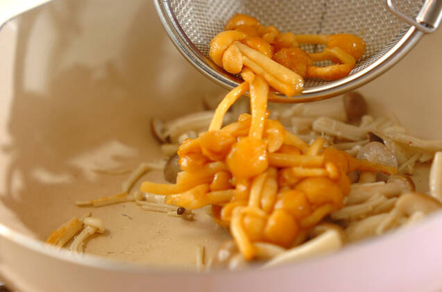 炒めキノコののり和えの作り方の手順7