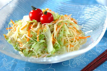 パスタでサラダ