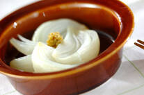 レンジ玉ネギ・ユズコショウ添え